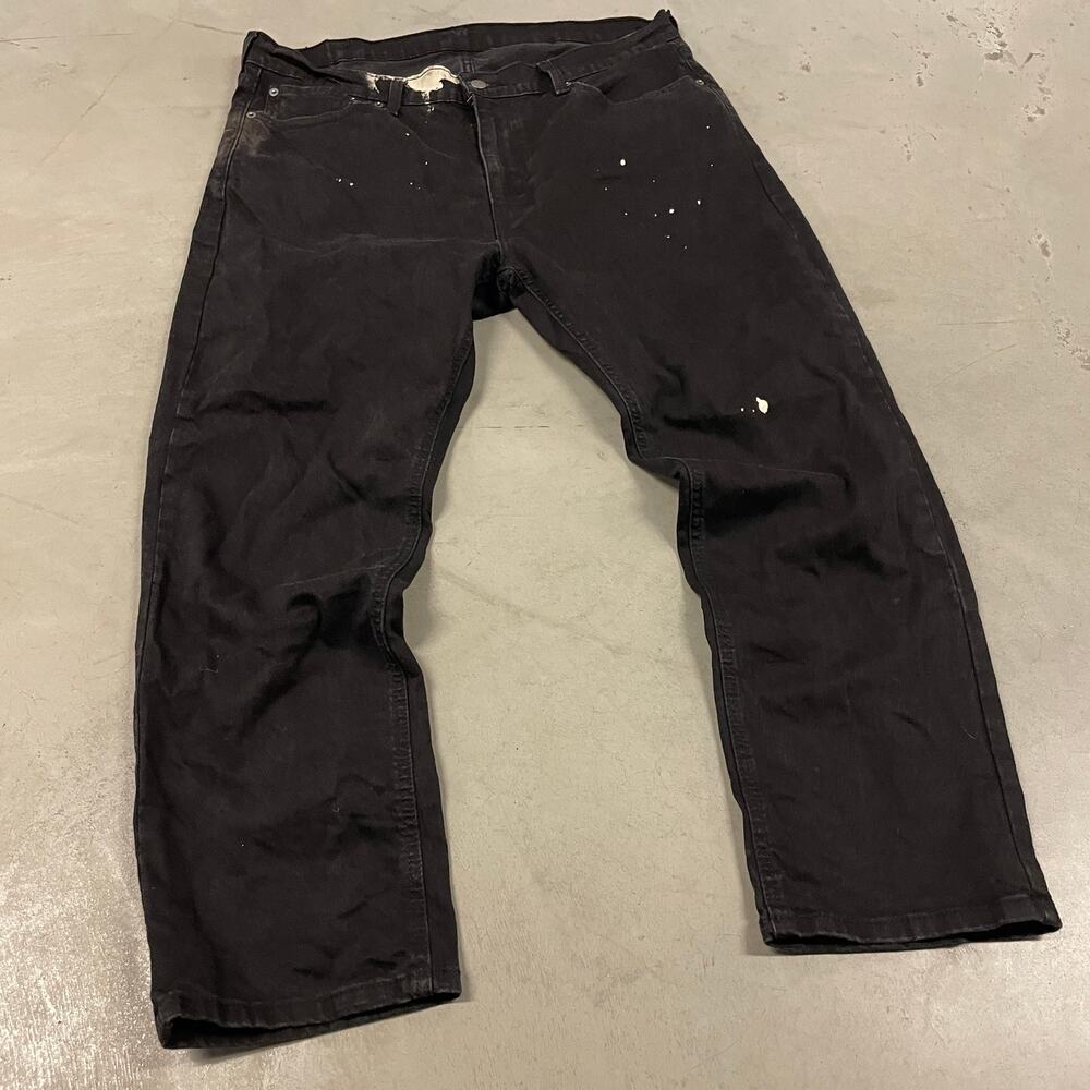 vintage black slim paint splatter Levi's Jeans 38x30